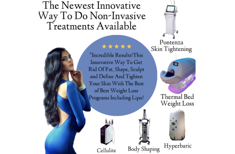 A picture of the advertisement for non-invasive treatments.